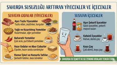 Sahurda Susuzluğu Arttıran Yiyecekler