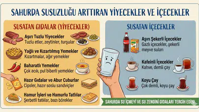 Sahurda Susuzluğu Arttıran Yiyecekler