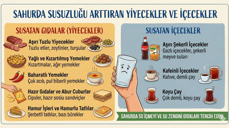 Sahurda Susuzluğu Arttıran Yiyecekler
